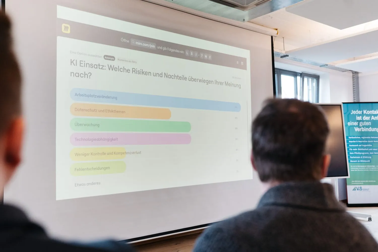 Interaktive Umfrage während eines Workshops